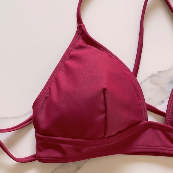 Forever 21 Burgundy Crisscross Bikini Top - Picture 4 of 8
